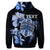 Custom Hawaiian Kanaka Hibiscus Plumeria Mix Polynesian Turtle Hoodie Blue - Polynesian Pride