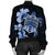 Hawaiian Kanaka Hibiscus Plumeria Mix Polynesian Turtle Bomber Jacket - Blue - AH - Polynesian Pride