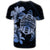 Hawaiian Kanaka Hibiscus Plumeria Mix Polynesian Turtle T Shirt Blue - Polynesian Pride