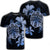 Hawaiian Kanaka Hibiscus Plumeria Mix Polynesian Turtle T Shirt Blue Unisex Black - Polynesian Pride