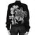 Hawaiian Kanaka Hibiscus Plumeria Mix Polynesian Turtle Bomber Jacket - Gray - AH - Polynesian Pride