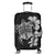 Hawaiian Kanaka Hibiscus Plumeria Mix Polynesian Turtle Luggage Covers - Gray - AH Black - Polynesian Pride