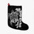 Hawaiian Kanaka Hibiscus Plumeria Mix Polynesian Turtle Christmas Stocking - Gray - AH Christmas Stocking 26 X 42 cm Black - Polynesian Pride