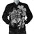 Hawaiian Kanaka Hibiscus Plumeria Mix Polynesian Turtle Bomber Jacket - Gray - AH Black Unisex - Polynesian Pride