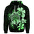 Custom Hawaiian Kanaka Hibiscus Plumeria Mix Polynesian Turtle Hoodie Green - Polynesian Pride