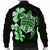 Hawaiian Kanaka Hibiscus Plumeria Mix Polynesian Turtle Bomber Jacket - Green - AH - Polynesian Pride