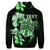 Custom Hawaiian Kanaka Hibiscus Plumeria Mix Polynesian Turtle Hoodie Green - Polynesian Pride