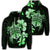 Hawaiian Kanaka Hibiscus Plumeria Mix Polynesian Turtle Hoodie Green Unisex Art - Polynesian Pride