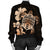 Hawaiian Kanaka Hibiscus Plumeria Mix Polynesian Turtle Bomber Jacket - Orange - AH - Polynesian Pride