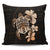 Hawaiian Kanaka Hibiscus Plumeria Mix Polynesian Turtle Pillow Covers - Orange - AH Pillow Covers Black - Polynesian Pride