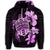 Hawaiian Kanaka Hibiscus Plumeria Mix Polynesian Turtle Hoodie Pink - Polynesian Pride