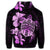 Hawaiian Kanaka Hibiscus Plumeria Mix Polynesian Turtle Hoodie Pink - Polynesian Pride