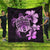 Hawaiian Kanaka Hibiscus Plumeria Mix Polynesian Turtle Premium Quilts - Pink - AH Black - Polynesian Pride