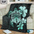 Hawaiian Kanaka Hibiscus Plumeria Mix Polynesian Turtle Premium Blankets - Turquoise - AH - Polynesian Pride