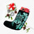 Hawaiian Kanaka Hibiscus Plumeria Mix Polynesian Turtle Christmas Stocking - Turquoise - AH - Polynesian Pride