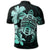 Hawaiian Kanaka Hibiscus Plumeria Mix Polynesian Turtle Polo Shirt Turquoise - Polynesian Pride