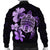 Hawaiian Kanaka Hibiscus Plumeria Mix Polynesian Turtle Bomber Jacket - Violet - AH - Polynesian Pride