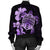 Hawaiian Kanaka Hibiscus Plumeria Mix Polynesian Turtle Bomber Jacket - Violet - AH - Polynesian Pride