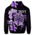 Custom Hawaiian Kanaka Hibiscus Plumeria Mix Polynesian Turtle Hoodie Violet - Polynesian Pride