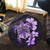 Hawaiian Kanaka Hibiscus Plumeria Mix Polynesian Turtle Round Carpet - Violet - AH - Polynesian Pride