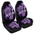 Hawaiian Kanaka Hibiscus Plumeria Mix Polynesian Turtle Car Seat Covers - Violet - AH Universal Fit Black - Polynesian Pride