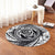 Hawaiian Kanaka Honu Hibiscus Tornando Polynesian Round Carpet - AH - Polynesian Pride