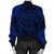 Hawaiian Kanaka Honu Hibiscus Tornando Polynesian Blue Bomber Jacket - AH - Polynesian Pride