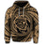 Hawaiian Kanaka Honu Hibiscus Tornando Polynesian Gold Hoodie - Polynesian Pride