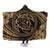 Hawaiian Kanaka Honu Hibiscus Tornando Polynesian Gold Hooded Blanket - AH Hooded Blanket White - Polynesian Pride