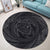 Hawaiian Kanaka Honu Hibiscus Tornando Polynesian Gray Round Carpet - AH - Polynesian Pride