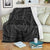 Hawaiian Kanaka Honu Hibiscus Tornando Polynesian Gray Premium Blankets - AH White - Polynesian Pride