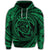 Hawaiian Kanaka Honu Hibiscus Tornando Polynesian Green Hoodie - Polynesian Pride