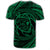 Hawaiian Kanaka Honu Hibiscus Tornando Polynesian Green T Shirt - Polynesian Pride