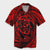 Hawaiian Kanaka Honu Hibiscus Tornando Polynesian Red Hawaiian Shirt - AH Unisex Black - Polynesian Pride