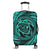 Hawaiian Kanaka Honu Hibiscus Tornando Polynesian Turquoise Luggage Covers - AH Black - Polynesian Pride