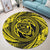 Hawaiian Kanaka Honu Hibiscus Tornando Polynesian Yellow Round Carpet - AH - Polynesian Pride