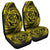 Hawaiian Kanaka Honu Hibiscus Tornando Polynesian Yellow Car Seat Covers - AH Universal Fit Black - Polynesian Pride