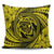 Hawaiian Kanaka Honu Hibiscus Tornando Polynesian Yellow Pillow Covers - AH Pillow Covers Black - Polynesian Pride