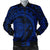 Hawaiian Kanaka Honu Map Hibiscus Globular Polynesian Blue Bomber Jacket - AH Black Unisex - Polynesian Pride