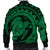 Hawaiian Kanaka Honu Map Hibiscus Globular Polynesian Green Bomber Jacket - AH - Polynesian Pride