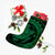 Hawaiian Kanaka Honu Map Hibiscus Globular Polynesian Green Christmas Stocking - AH - Polynesian Pride