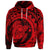 Custom Hawaiian Kanaka Honu Map Hibiscus Globular Polynesian Red Hoodie - Polynesian Pride