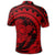 Hawaiian Kanaka Honu Map Hibiscus Globular Polynesian Red Polo Shirt - Polynesian Pride