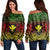 Hawaiian Kanaka Maoli Center Polynesian Women's Off Shoulder Sweater - AH Black - Polynesian Pride