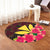 Hawaiian Kanaka Plumeria Polynesian Round Carpet - AH - Polynesian Pride