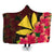 Hawaiian Kanaka Plumeria Polynesian Hooded Blanket - AH Hooded Blanket White - Polynesian Pride