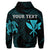 Custom Hawaiian Kanaka Turtle Polynesian Hoodie Blue - Polynesian Pride