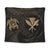 Hawaiian Kanaka Turtle Polynesian Tapestry Gold AH Wall Tapestry Black - Polynesian Pride