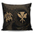 Hawaiian Kanaka Turtle Polynesian Pillow Covers Gold AH Pillow Covers Black - Polynesian Pride