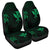 Hawaiian Kanaka Turtle Polynesian Car Seat Covers Green AH Universal Fit Black - Polynesian Pride